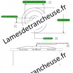 Lame 300X40X3X250X20 dentelée pain dur 