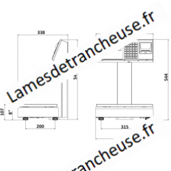 Dimensions en mm poids: 11,6 Kg