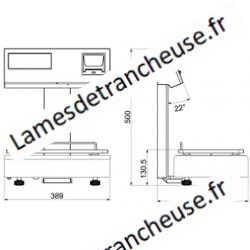 Dimensions en mm poids: 11,6 Kg