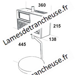 Dimensions en mm poids: 15,0 Kg 