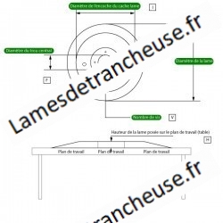 LAME AVEC TEFLON  350x57x4x280x22,5 100Cr6