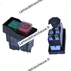 INTERRUPTEUR RECTANGULAIRE ROUGE VERT MARQUE KEDU MOD. 4 POLI - KJD17 MAGNÉTIQUE BOBINE 220
